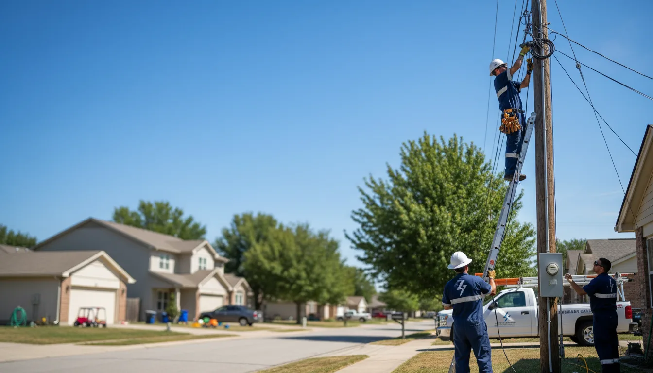 Residential electrician providing installation services in Hewitt, TX